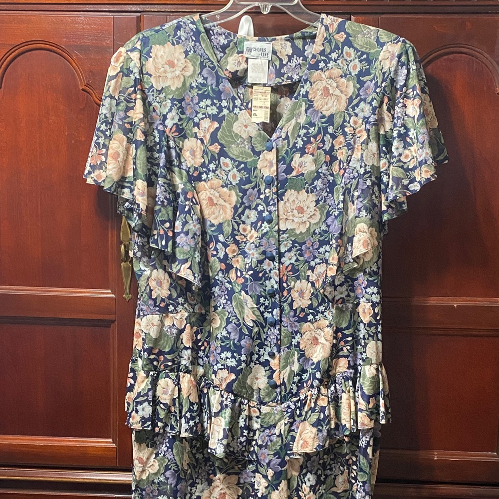 Chorus Line Vintage Floral Short Sleeve unique plus size 26 Dress